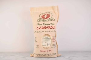 Riso Carnaroli fra Rustichella d'Abruzzo passer perfekt til risotto fordi absorberer smaker og gir en silkemyk konsistens!