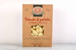 Gnocchi di Patate fra Rustichella d’Abruzzo. Dette er en pastatype som pages av potet, og er utrolig godt med saus og sesongens grønnsaker.