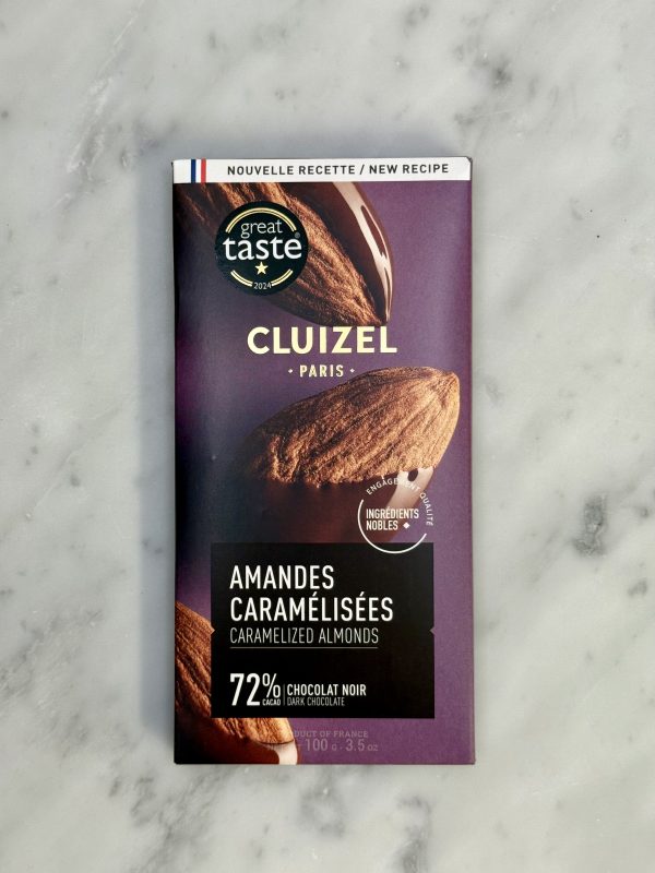 CLUIZEL TABLETTE NOIR 72% AUX AMANDES CARAMÉLISÉES